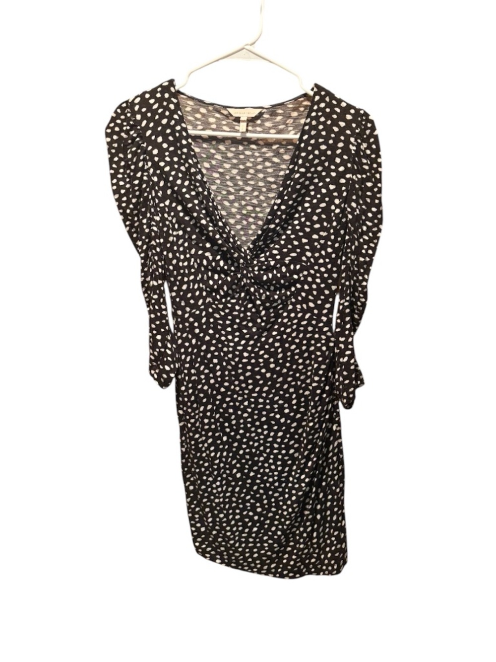 Rebecca Taylor V-neck Dress in Black with White XS